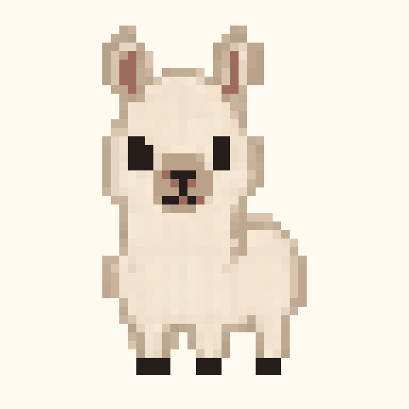 Llama pixel pattern