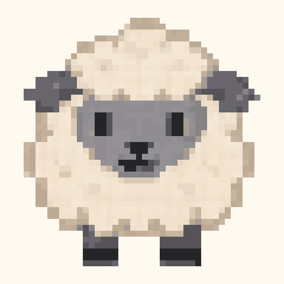 Sheep pixel pattern