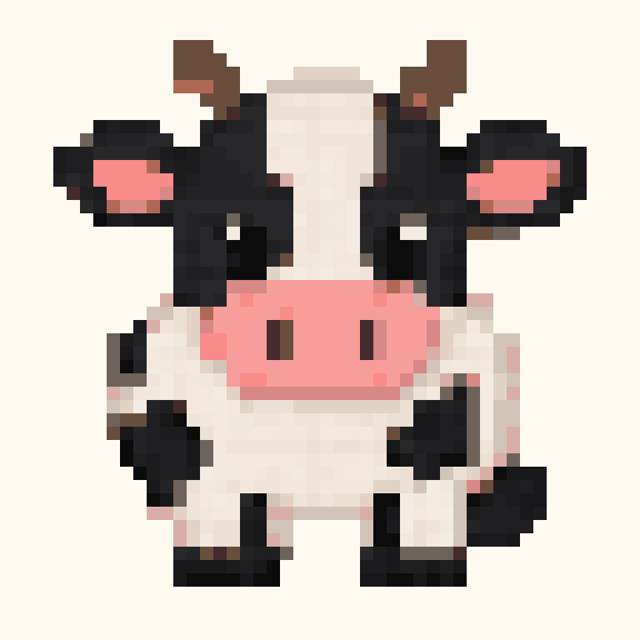 Cow pixel pattern