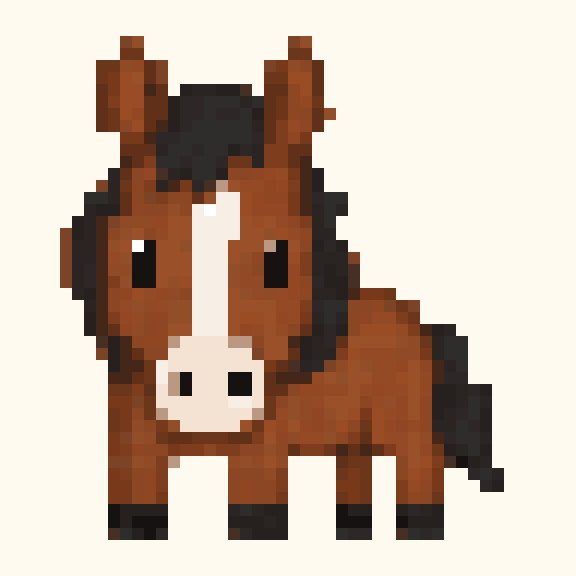 Horse pixel pattern