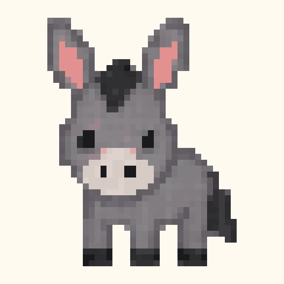 Donkey pixel pattern
