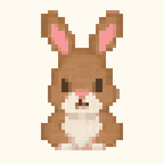 Rabbit pixel pattern