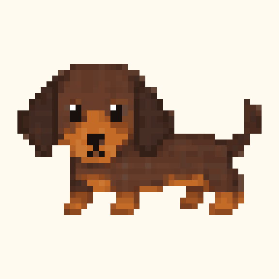 Dachshund pixel pattern