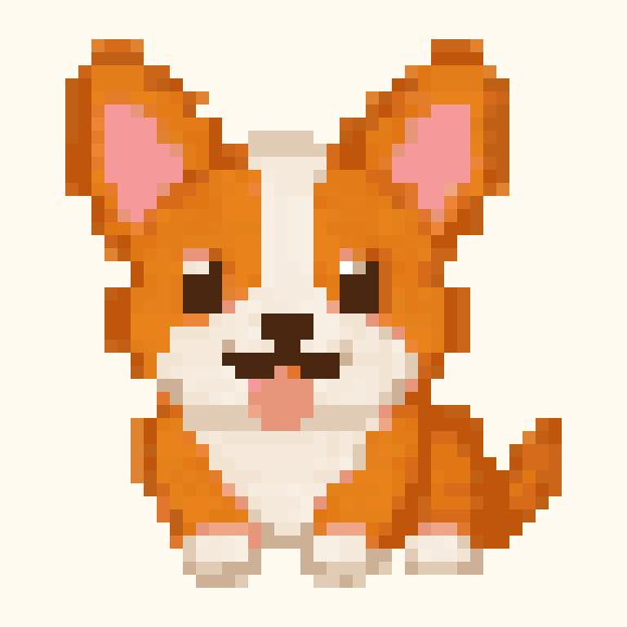 Corgi pixel pattern