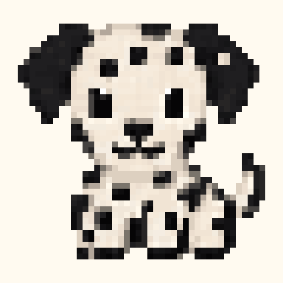 Dalmatian pixel pattern