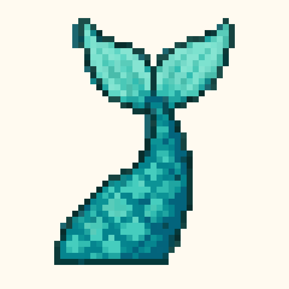 Mermaid Tail pixel pattern