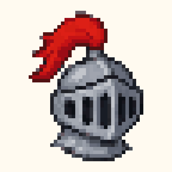 Knight Helmet pixel pattern