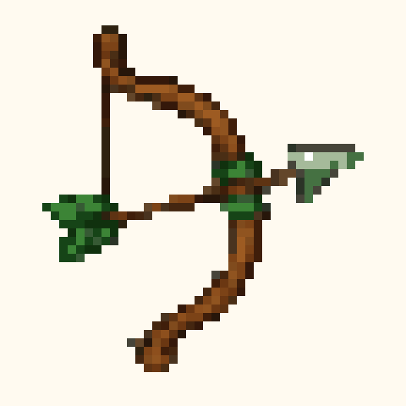 Wooden Bow pixel pattern