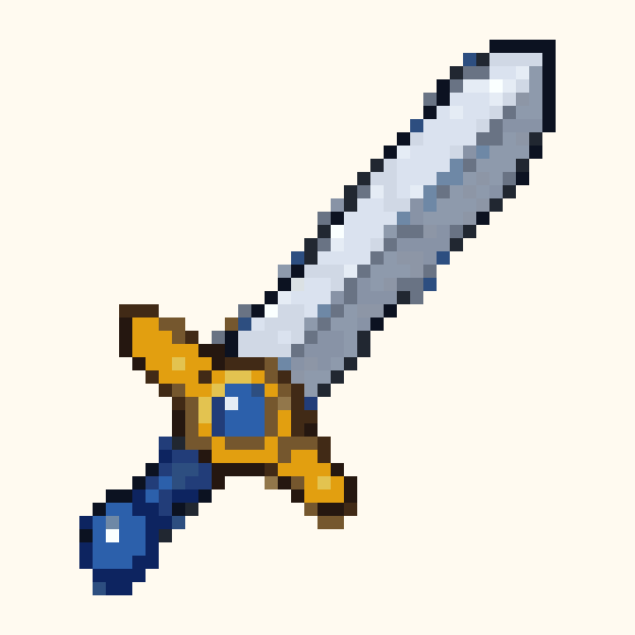 Silver Sword pixel pattern