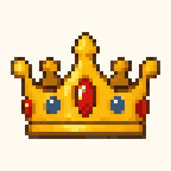 Golden Crown pixel pattern
