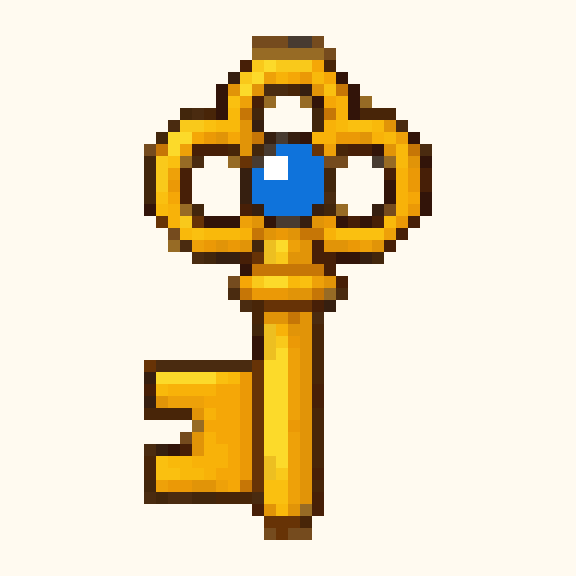 Treasure Key pixel pattern