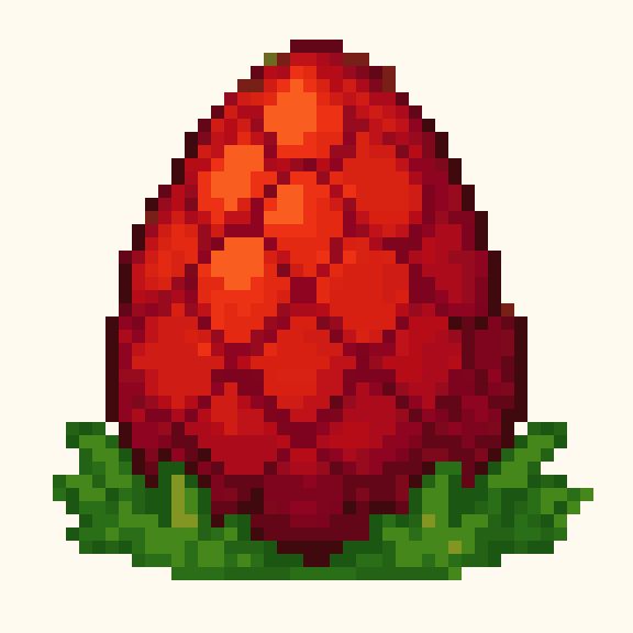 Red Dragon Egg pixel pattern