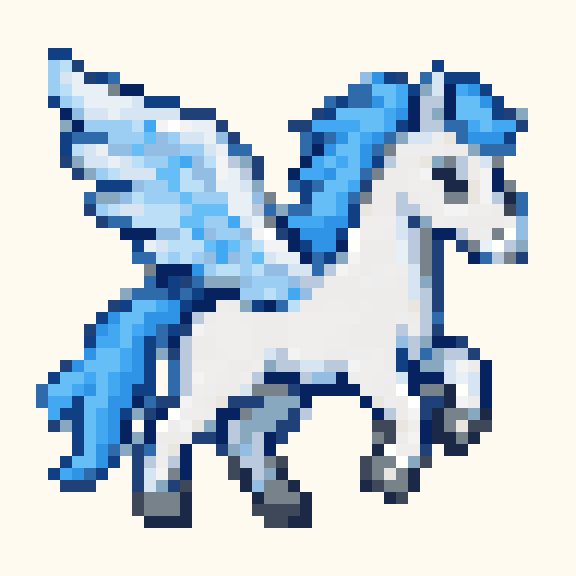 Winged Horse pixel pattern