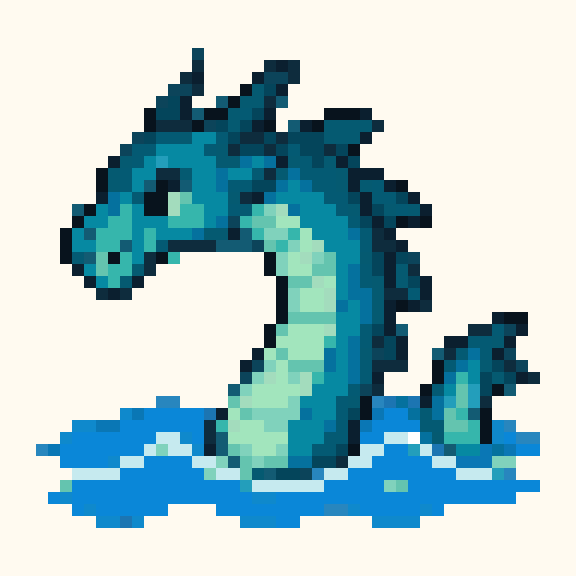 Sea Serpent pixel pattern