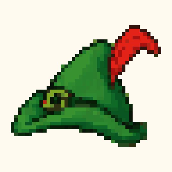 Forest Elf Hat pixel pattern