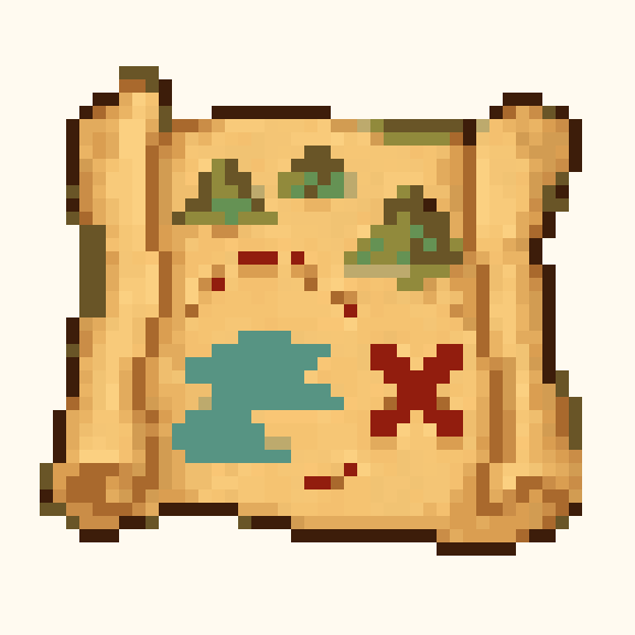 Treasure Map pixel pattern