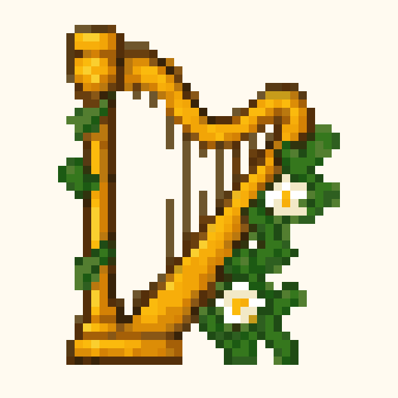 Magic Harp pixel pattern