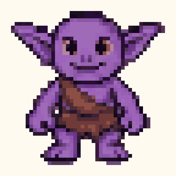 Purple Goblin pixel pattern