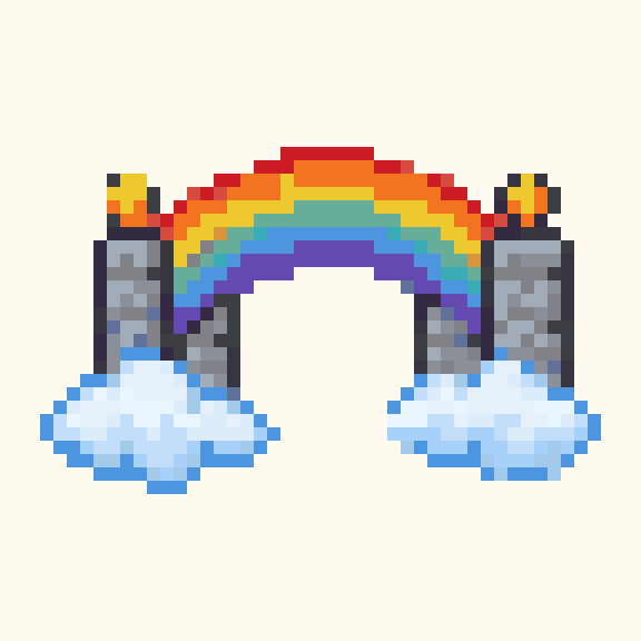 Rainbow Bridge pixel pattern