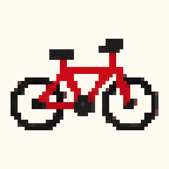 Red Bicycle pixel pattern