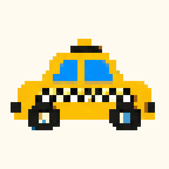 Taxi Cab pixel pattern