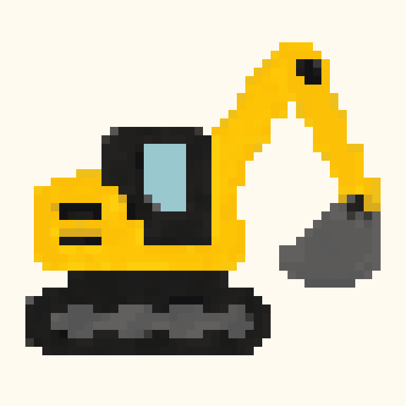 Excavator pixel pattern