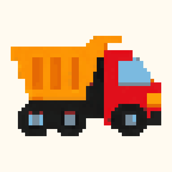 Dump Truck pixel pattern