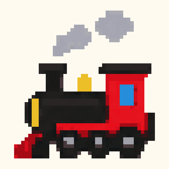 Steam Train pixel pattern