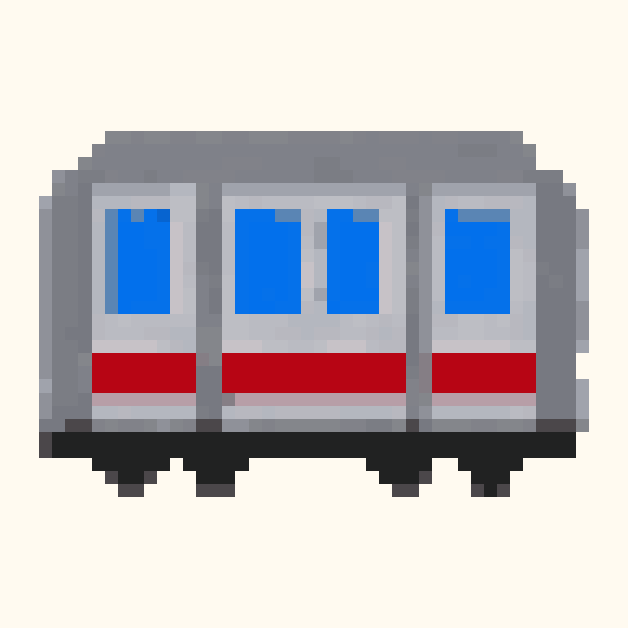 Subway Car pixel pattern
