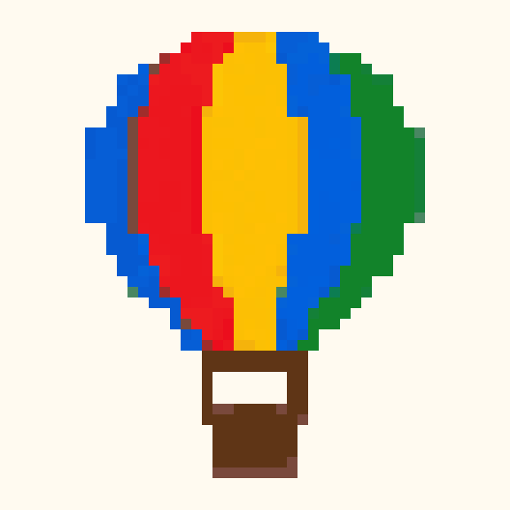 Hot Air Balloon pixel pattern