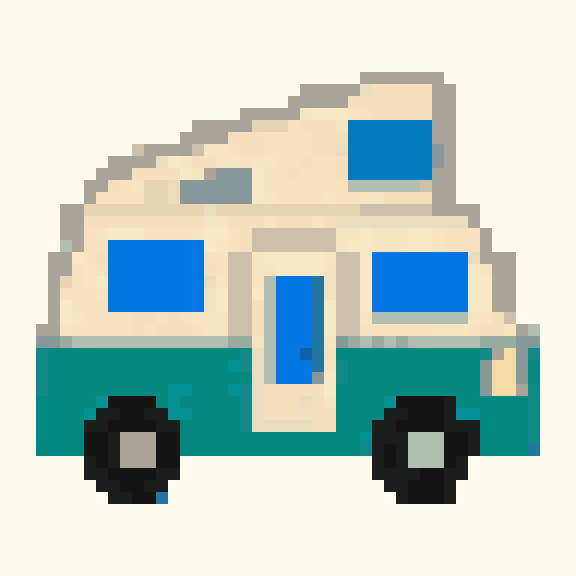 Camper Van pixel pattern