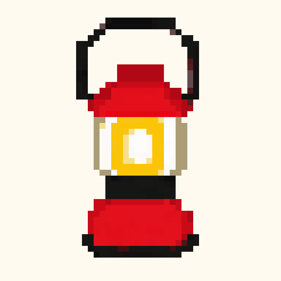 Camping Lantern pixel pattern