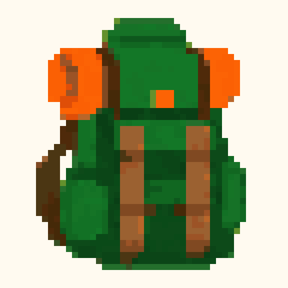 Hiking Backpack pixel pattern