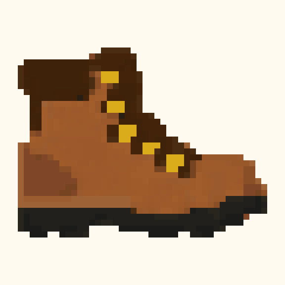 Hiking Boot pixel pattern