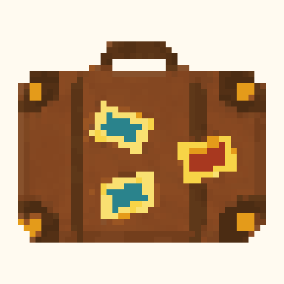 Travel Suitcase pixel pattern