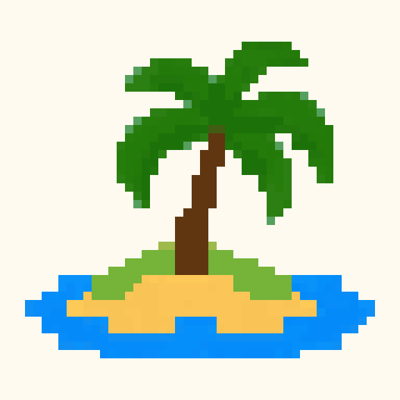 Palm Island pixel pattern