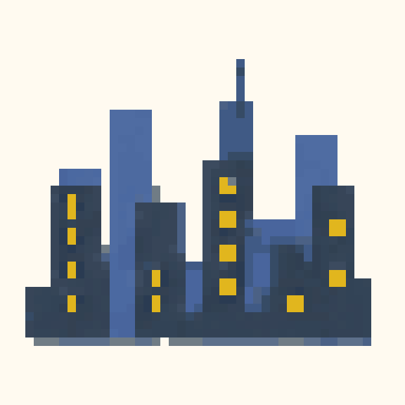 City Skyline pixel pattern