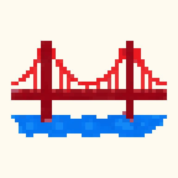 Suspension Bridge pixel pattern