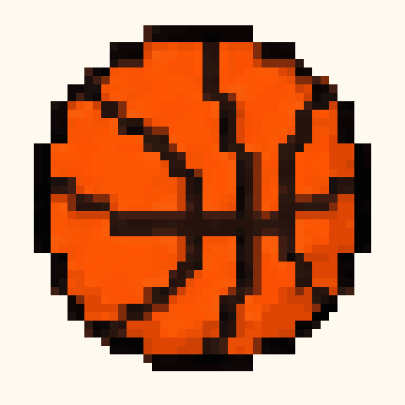 Basketball pixel pattern