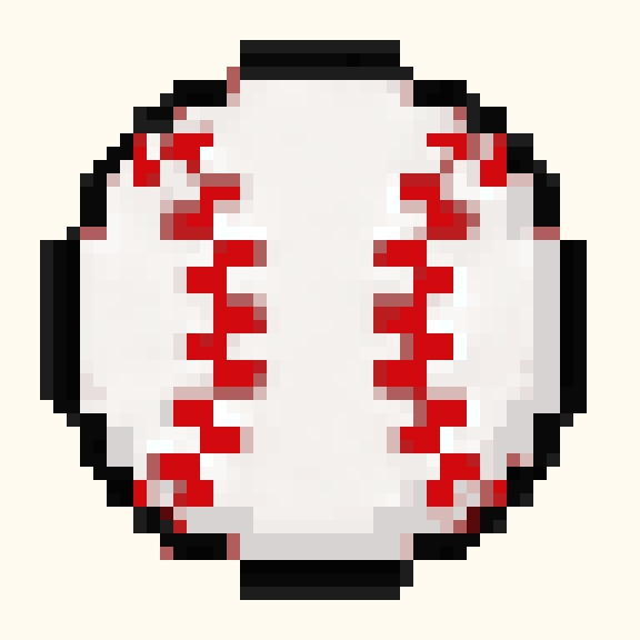 Baseball pixel pattern
