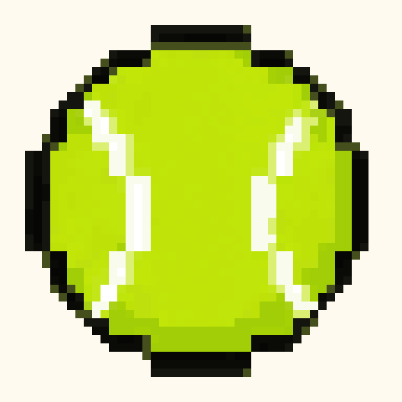 Tennis Ball pixel pattern