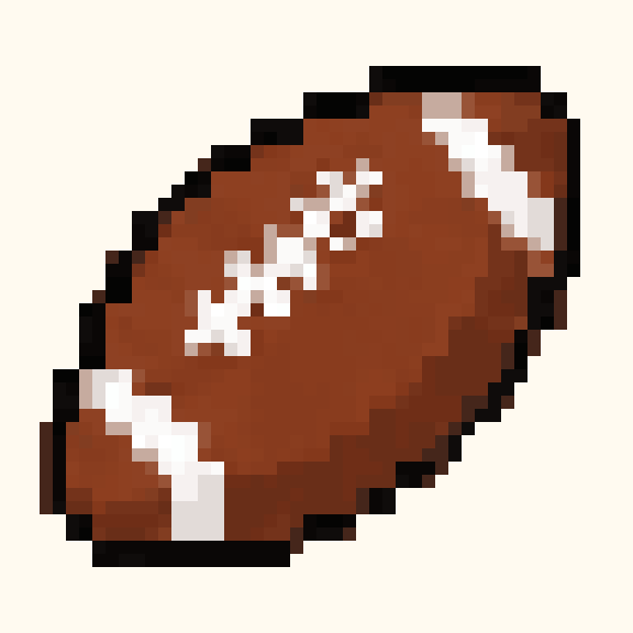 Rugby Ball pixel pattern