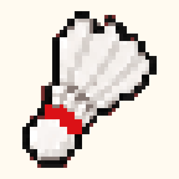 Badminton Shuttle pixel pattern