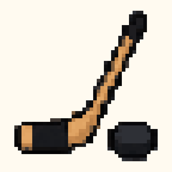 Hockey Stick Puck pixel pattern