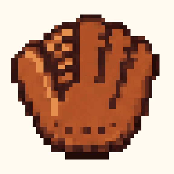 Baseball Glove pixel pattern
