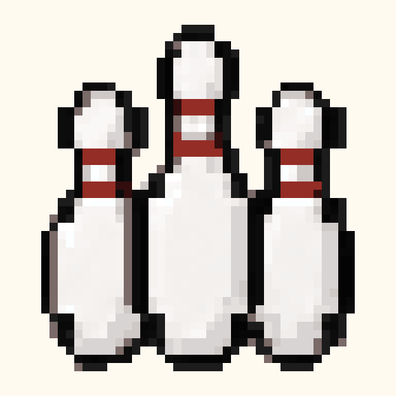 Bowling Pins pixel pattern