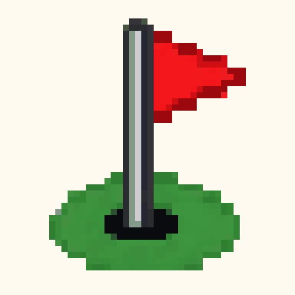 Golf Flag pixel pattern
