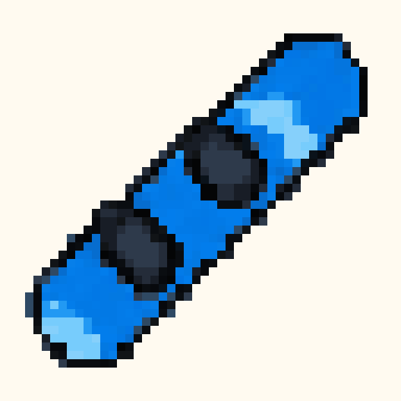 Snowboard pixel pattern