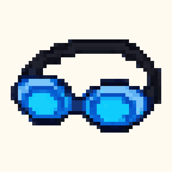 Swim Goggles pixel pattern