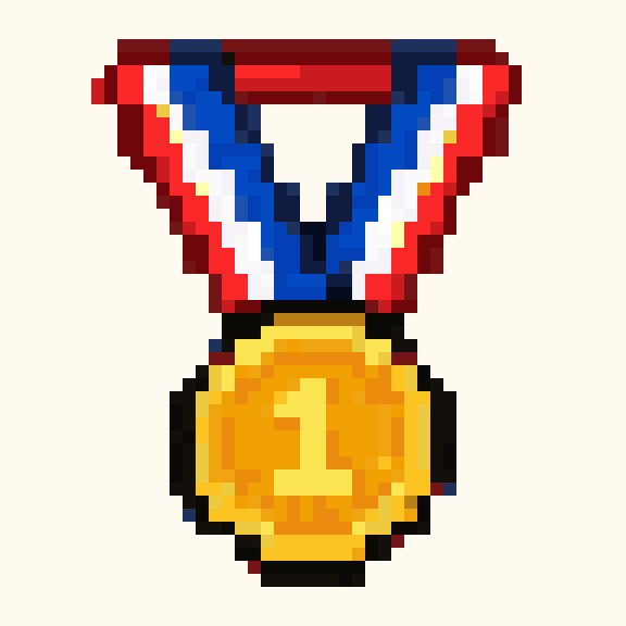 Gold Medal pixel pattern